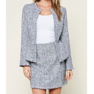 Tweed Suit Jacket and Skirt Set
